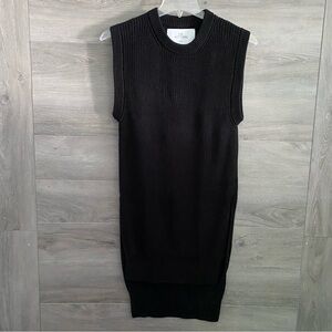 Black Sleeveless Sweater Dress